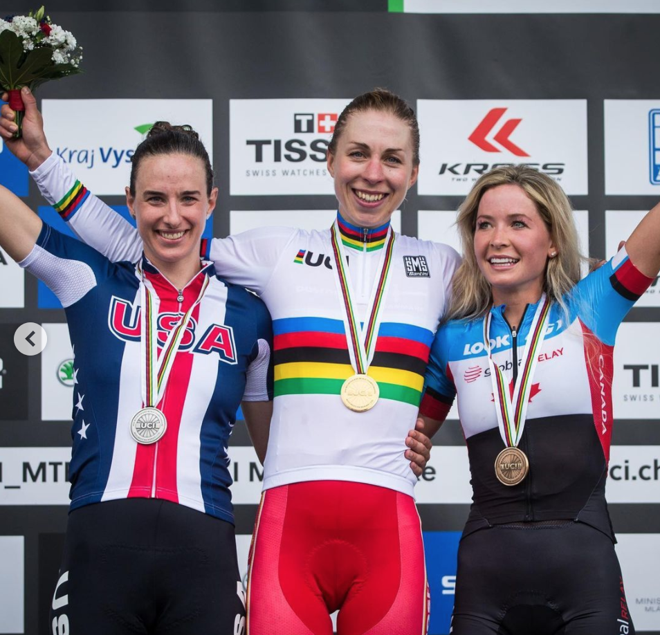 BRONSEVINNER: I VM i 2016 i Nove Mesto tok Batty bronse bak Annika Langvad og Lea Davidson. Emily Batty Canyon