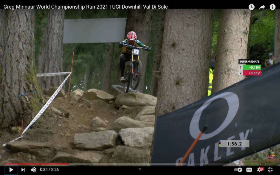 BEST PÅ SLUTTEN: Greg Minnaar fant de nødvendige tidelene på slutten av løypa i Val Di Sole. Greg Minnaar Val Di SOle