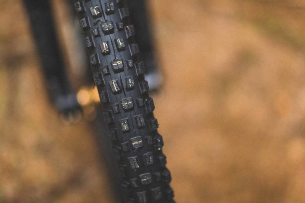 FERSKE: Assegai-dekkene fra Maxxis har ikke fått trillet mange meter ennå, men er Simens foretrukne valg. simen-smestad-scott-gambler-utforsykkel-0021