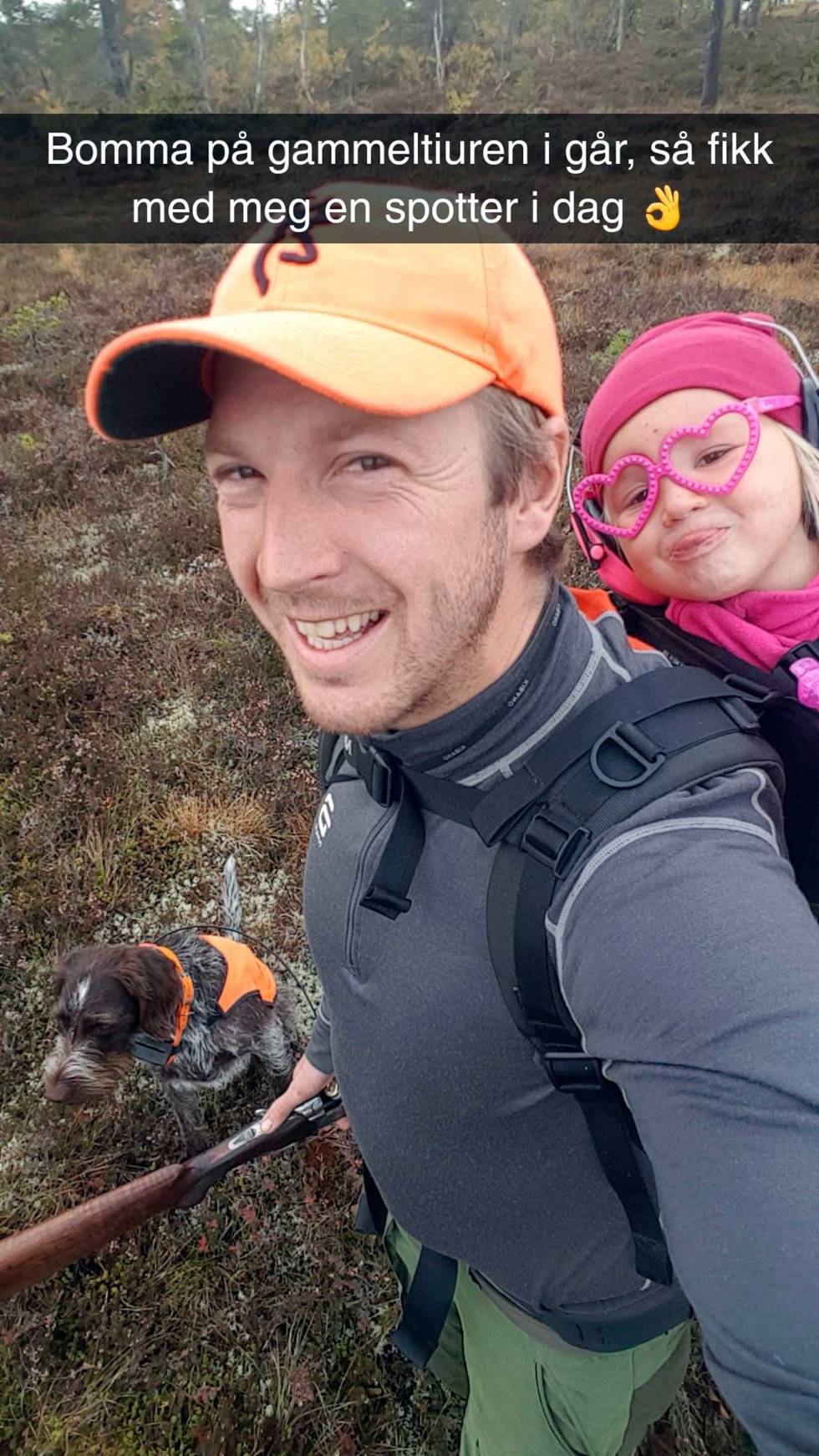 Nyttig hjelp: Det er alltid kjekt å ha en ekstra speider på ryggen, synes Olav. Slik-tar-du-med-barn-på-jakt-4