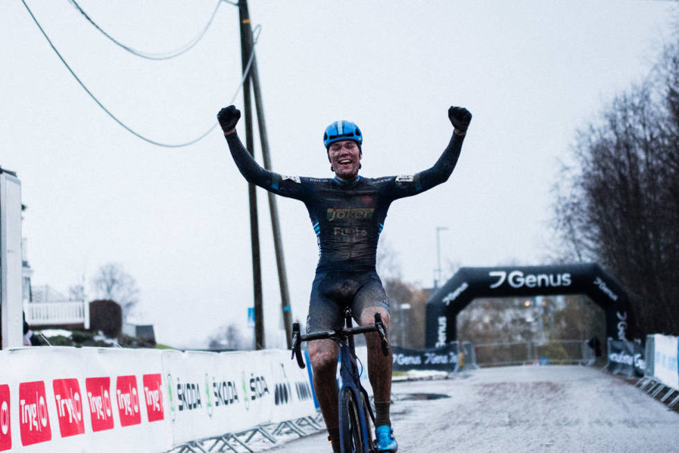 TITTELFORSVARE: Søren Wærenskjold vant NM i cyclocross 2019. Foto: Henrik Alpers Søren Wærenskjold NM CX 2019