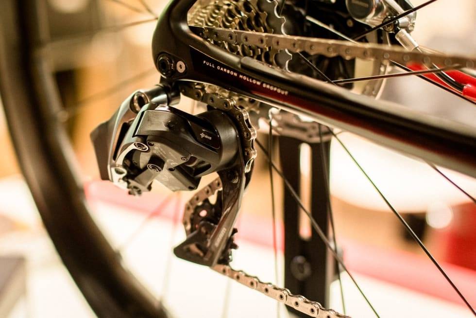 BILLIG TRÅDLØS: Sram lanserer i løpet av våren AXS Rival, en rimelig, trådløs gruppe. Illustrasjonsfoto av SRAM RED AXS, Henrik Alpers. sram-axs-rival