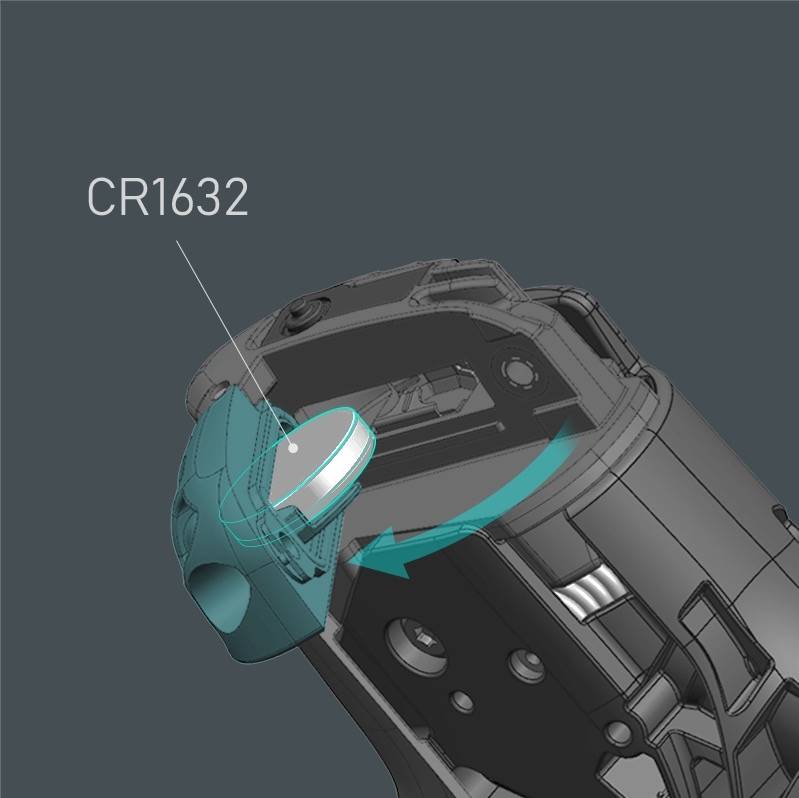 KNAPP-BATTERI: Hver girhendel har sitt eget lite batteri. Dette skal vare i 1,5 år. Shimano Dura Ace 2022