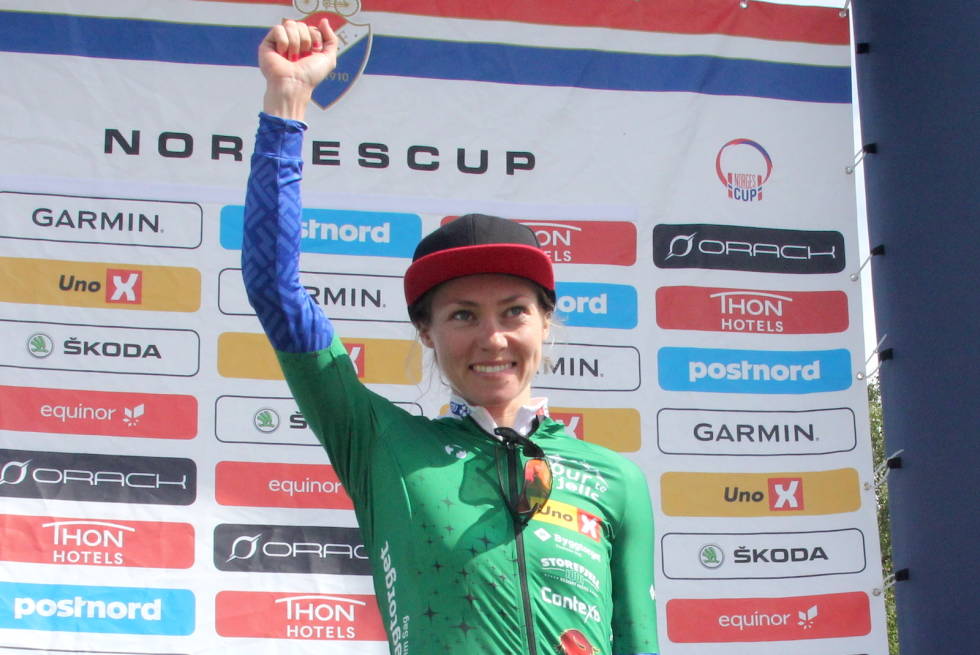 POENGTRØYE: Stine Borgli tok poengtrøya sammenlagt. Foto: Ingeborg Scheve Stine Borgli Tour te Fjells