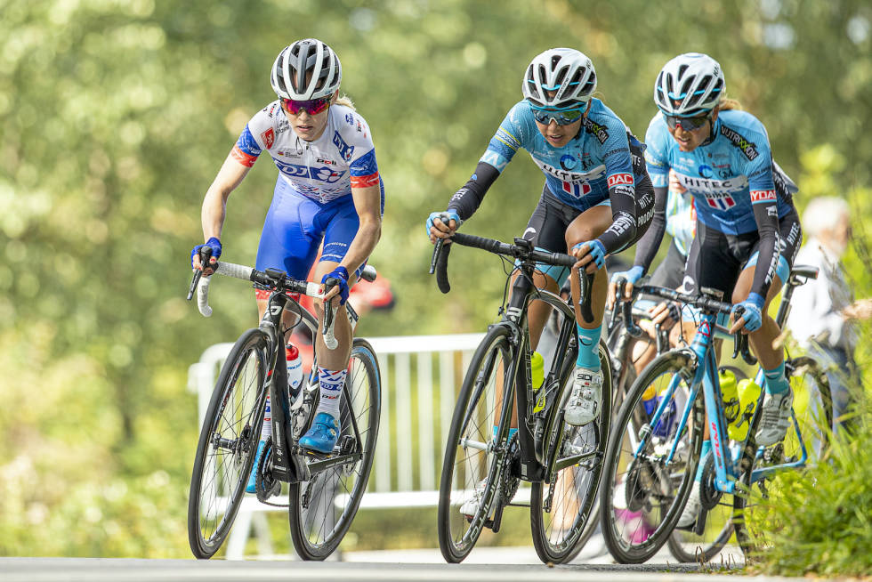 SPENTE: Stine Borgli, Amalie Lutro og Ingrid Lorvik har store ambisjoner i forkant av La Course. Foto: Pål Westgaard Stine Borgli, Amalie Lutro og Ingrid Lorvik har store ambisjoner for La Course 2020