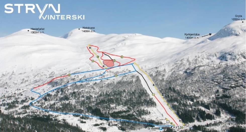 Med nesten 700 høydemeter å by på er Stryn vinterski tre ganger så høyt som sommerskisenteret. stryn vinterski alpint snowboard fri flyt guide snowboard ski freeride