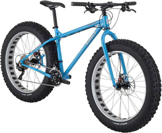 IS-SYKKELEN: Fatbike kan brukes på barmark også, men mest moro er det å sykle på og gjennom snøen. Surly Ice Cream truck