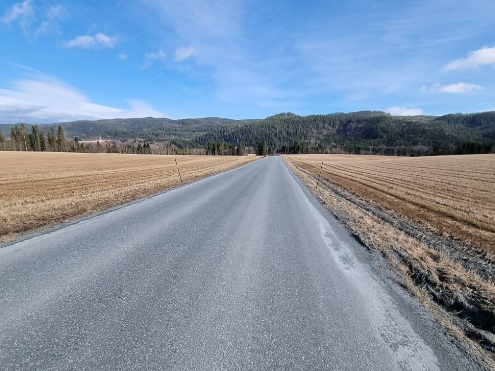 FINT: Her er man på vei mot Svean, hvor man sykler halve Ståggån fra vestsiden. Er du keen på litt ekstra lidelse, kan du ta en detour og få hele Ståggån. To kilometer mer nærmere ni prosent i snitt. Foto: Knut Andreas Lone sykkelturer i trondheim 3