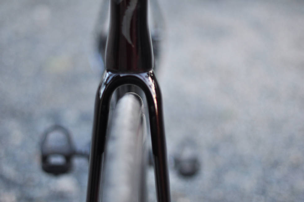 GOD KLARING: Dekkene som sykkelen kommer levert med måler 28 mm i bredden. Det er plass til 32 mm, både foran og bak. Specialized Tarmac SL7