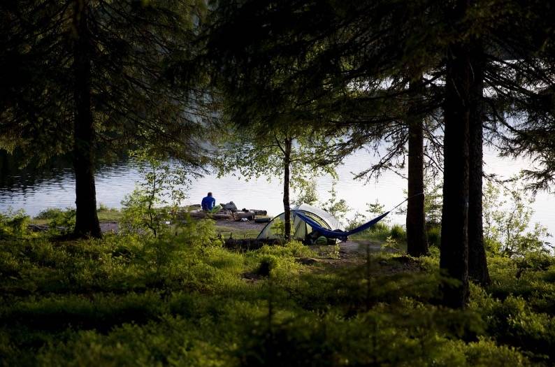 TELTTUR: Enten som en del av turen, eller som en tur i seg selv. Foto: Line Hårklau telttur