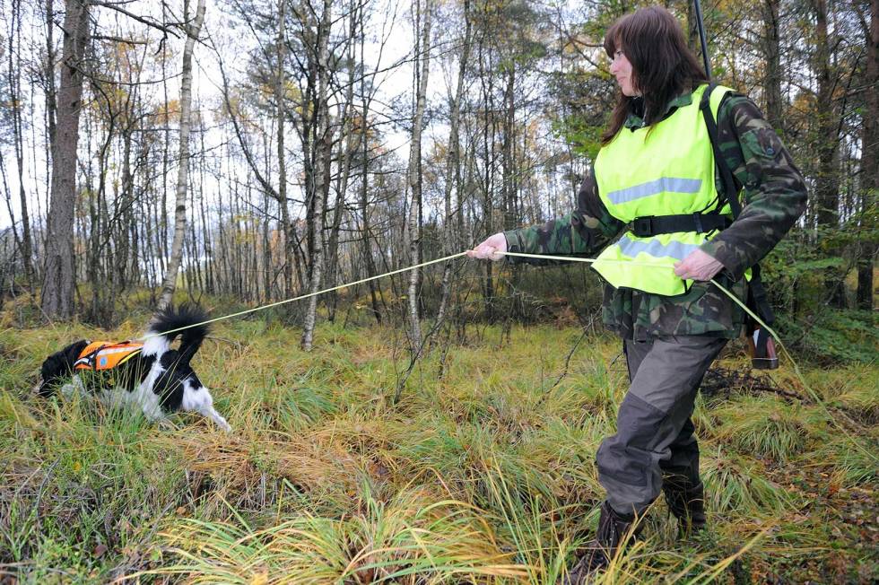 NYTTIG TIL SITT BRUK: Ettersøks-jeger Helga-Mari Tessem tror termisk kikkert kan ha nytte for ettersøksjegerne, men ikke i de vanlige situasjonene rundt påskutt og trafikkskadd vilt. Termisk-kikkert-og-ettersøk-fakta-1