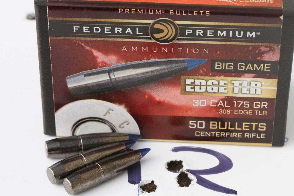 Bra presisjon: Samlinger fra 14 mm opp til en tomme, er helt akseptabelt til jaktbruk. Test-av-Federal-175-Edge-TLR-4
