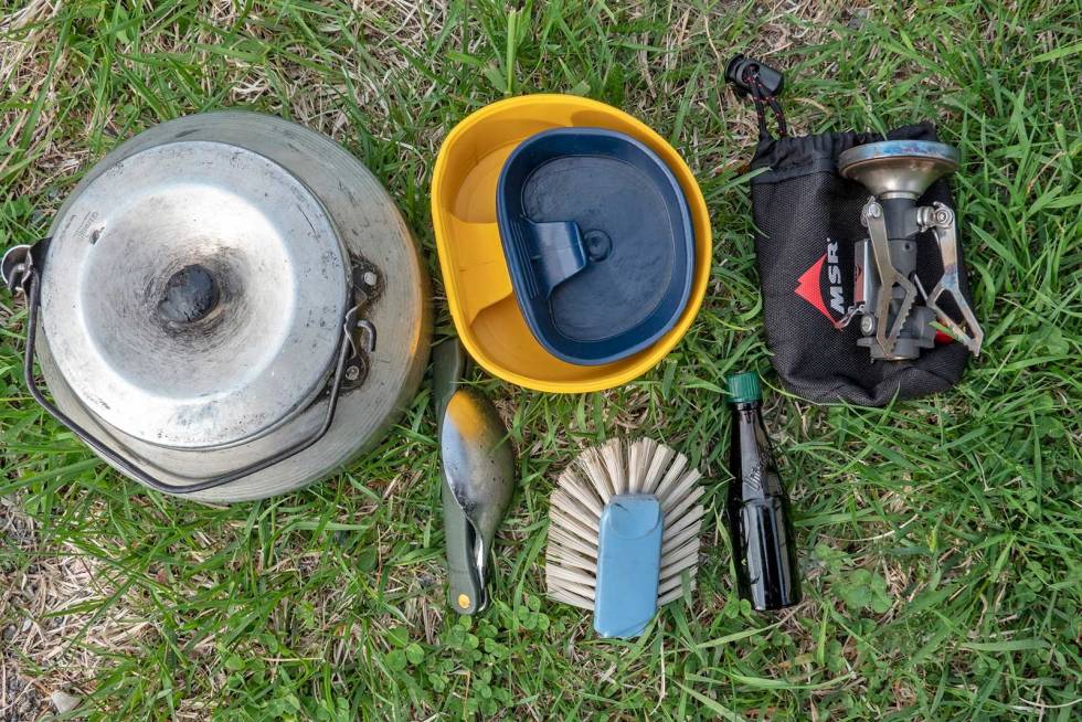 Gående buffé: Alt klart til nedpakking i Trangia-kjelen. Test-av-Pocketrocket-deluxe-stove-2