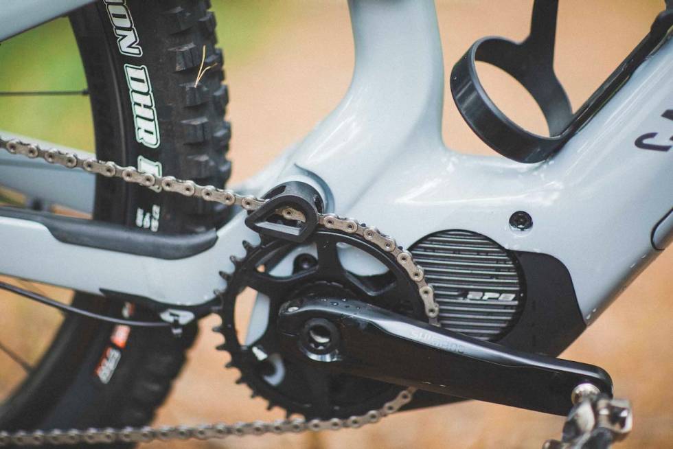 MOTOR: Shimanos EP8 er målestokken når det kommer til fullkraftsmotorer på elsykler. Foto: Kristoffer H. Kippernes Canyon Spectral:On