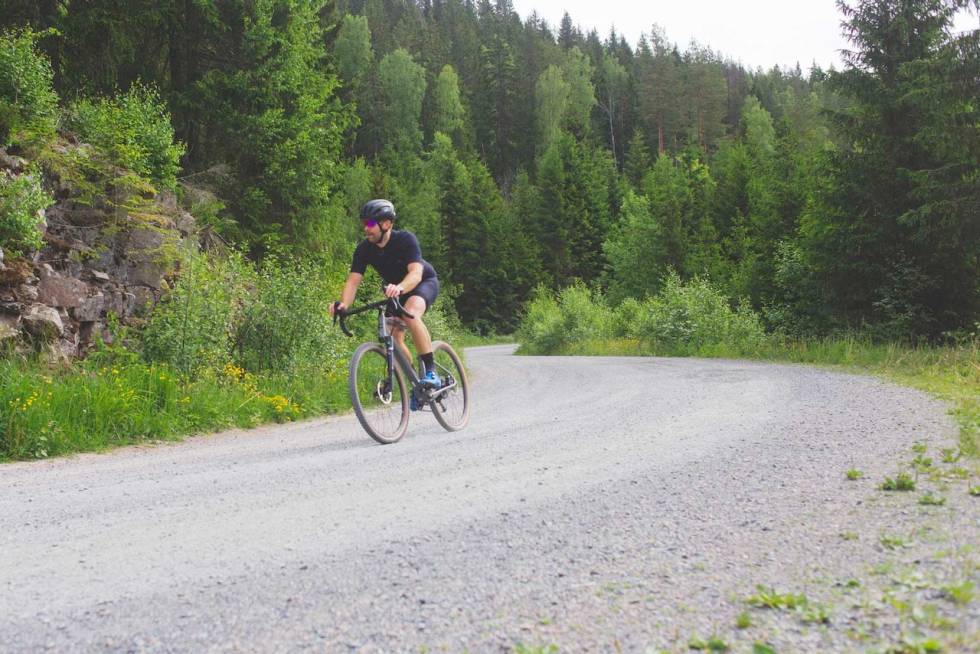 HØY KOMFORT: Cannondale Topstone Carbon Lefty er testens mest komfortable. Foto: Øyvind Aas Cannondale Topstone Carbon Lefty 3
