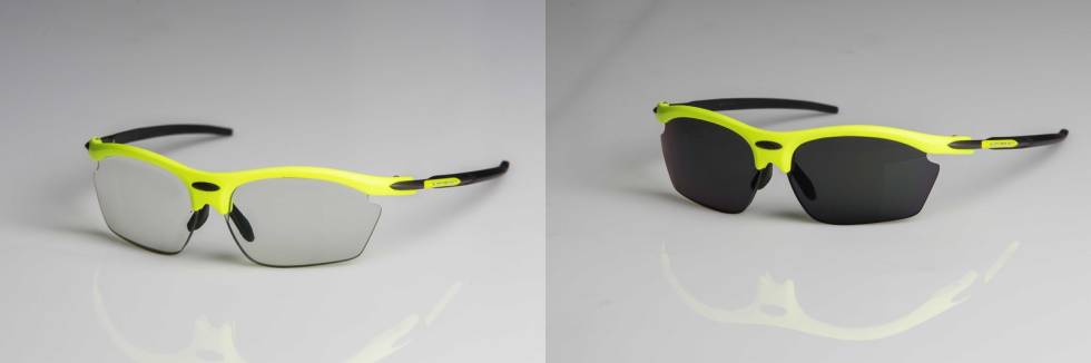 FOTOKROMATISKE GLASS: Rudy-brillene har fotokromatiske glass. test rudy sykkelbriller styrke styrkeglass