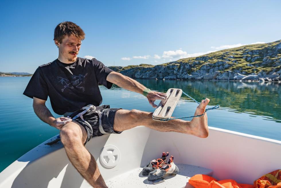 Oppvarminga måtte foregå i båten. Foto: Marco Zanone thilo