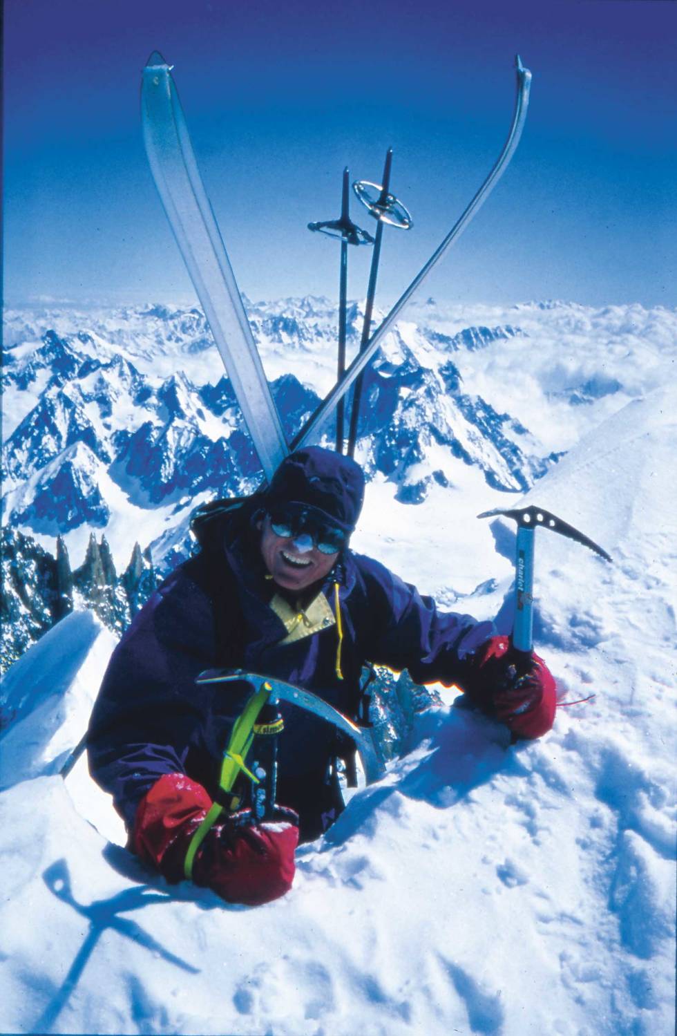 Chamonix: Over toppskavlen på Mont Maudit 1993. Foto: Stig Brudeseth Tjomas-Vekve-5