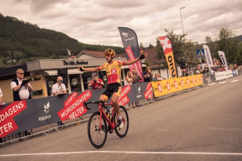 VINNERTYPE: Først i mål på siste etappe av Tour te fjells i fjor. Foto: Henrik Alpers. Torstein træen