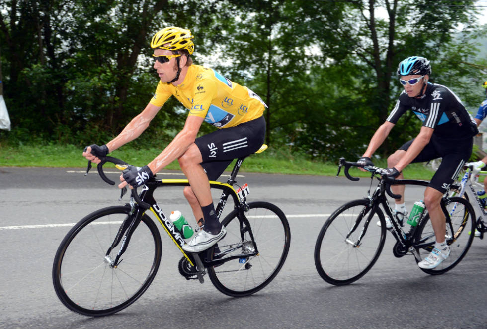 KAPTEIN OG HJELPERYTTER: Rollefordelingen i Team Sky ender i konflikt. Foto: Cor Vos tour de france, chris froome, bradley wiggins(1)