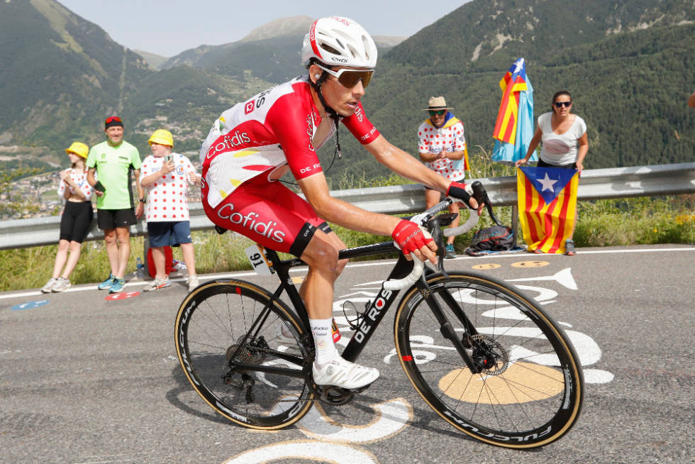 KJEMPET: Guillaume Martin ga seg aldri, og det holdt til karrierens beste sammenlagtplassering i Touren. Foto: Cor Vos tour de france, cofidis, guillaume martin