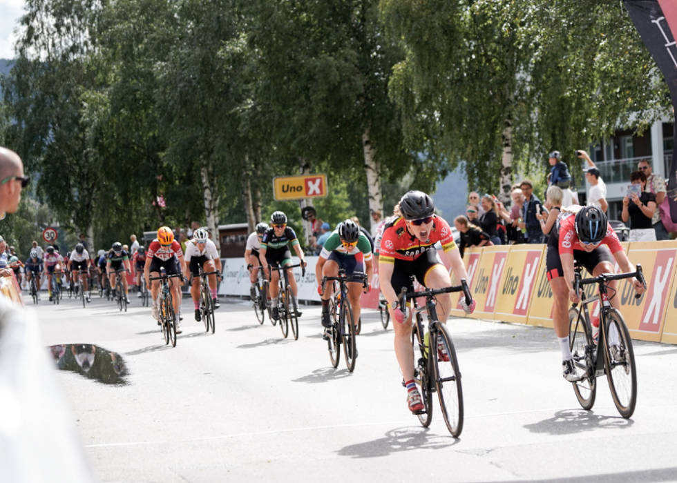 VANT: Bøe Jacbosen var den raskeste i kvinner senior i Fagernes. Foto: Jørgen Mo tour te fjells(1)