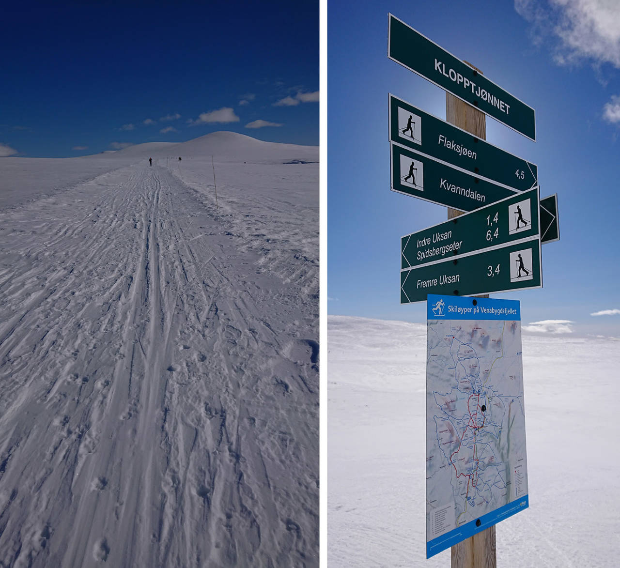 Endelig ferdig med skutersporet, ved det nordligste punktet på Venabygdsfjellet løypenett. Foto: Matti Bernitz Pedersen trolløypa skitur langrenn