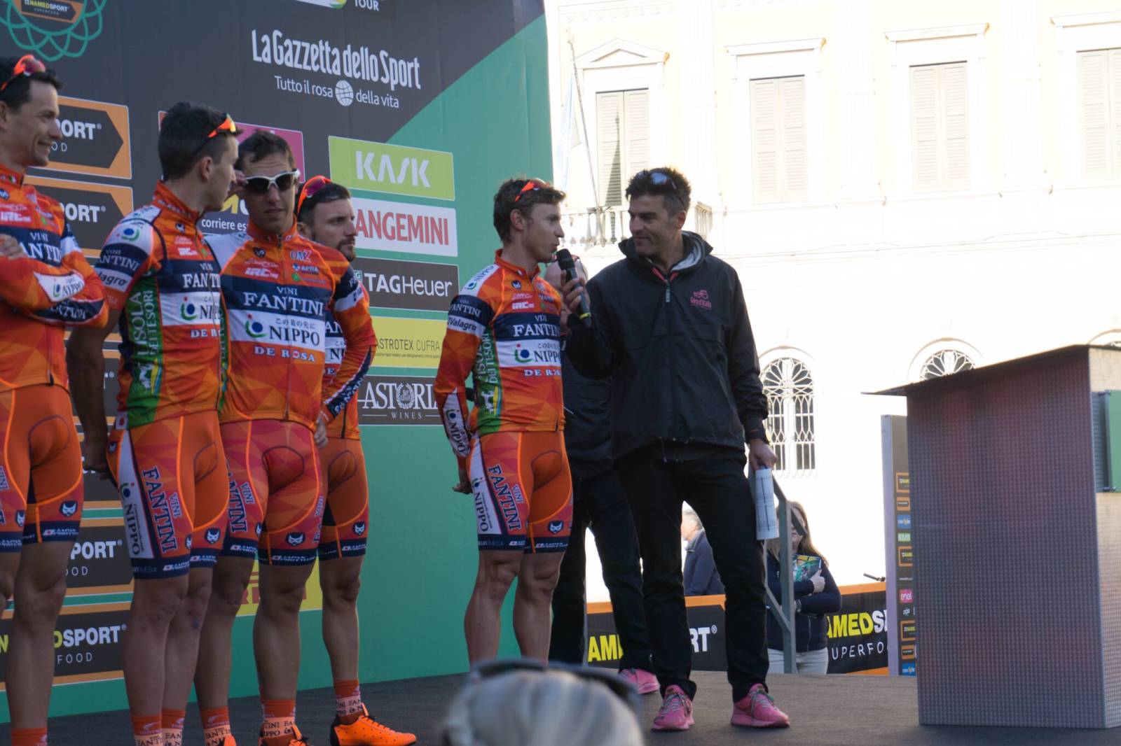 PRINSEN: Damiano Cunego til start i sitt siste Il Lombardia, i 2017. Foto: Jørgen Rydheim unspecified