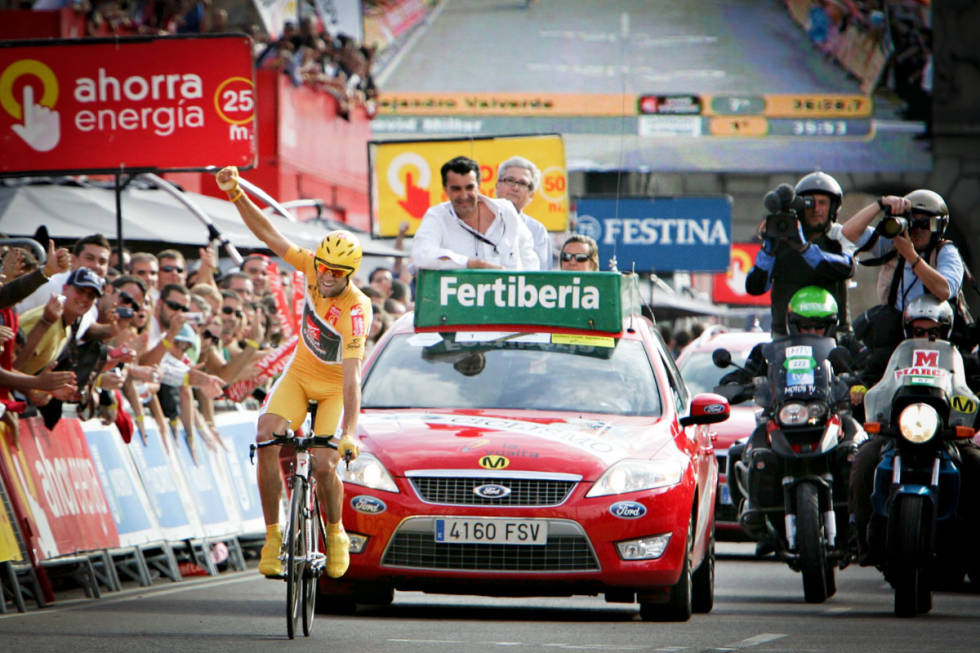 SPANSK HELT: Valverde vant Spania rundt i 2009, i spansk mesterskapstrøye. Foto: Cor Vos. alejandro valverde spania rundt
