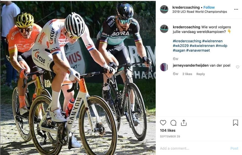 TIDLIG TEASING: Allerede i fjor syklet Mathieu van Der Poel på det som trolig er Canyons nye Aeroad. Canyon Aeroad 2021