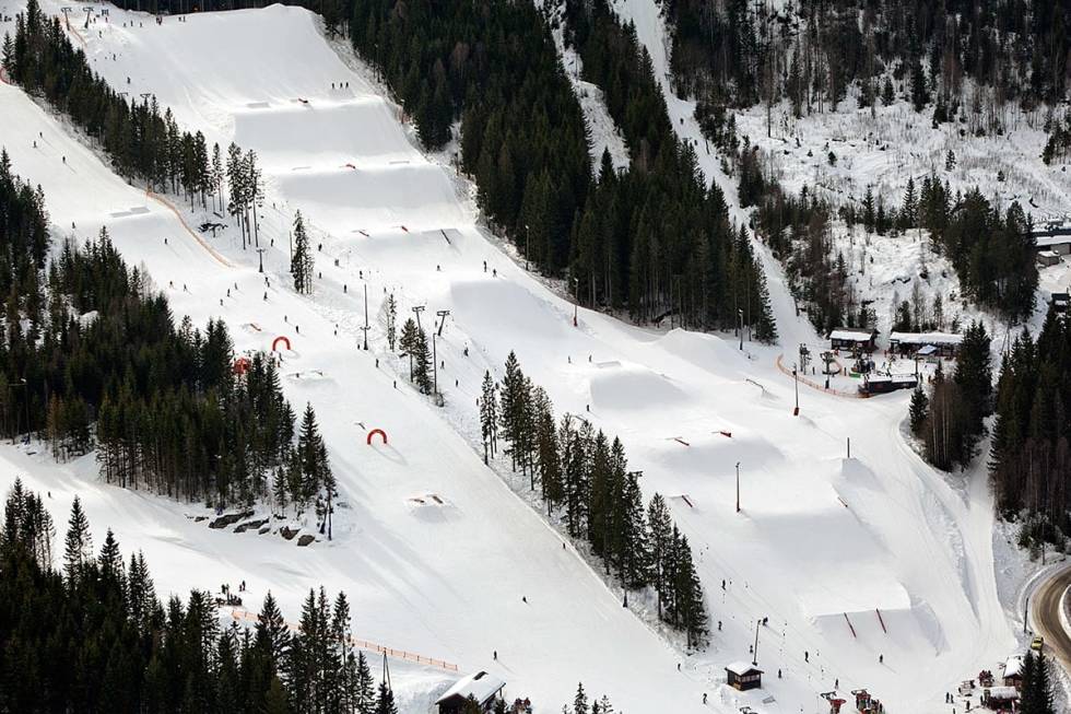Parken på Varingskollen er også et satsingsområde. Foto: Oslo Snowparks Varingskollen overblikk