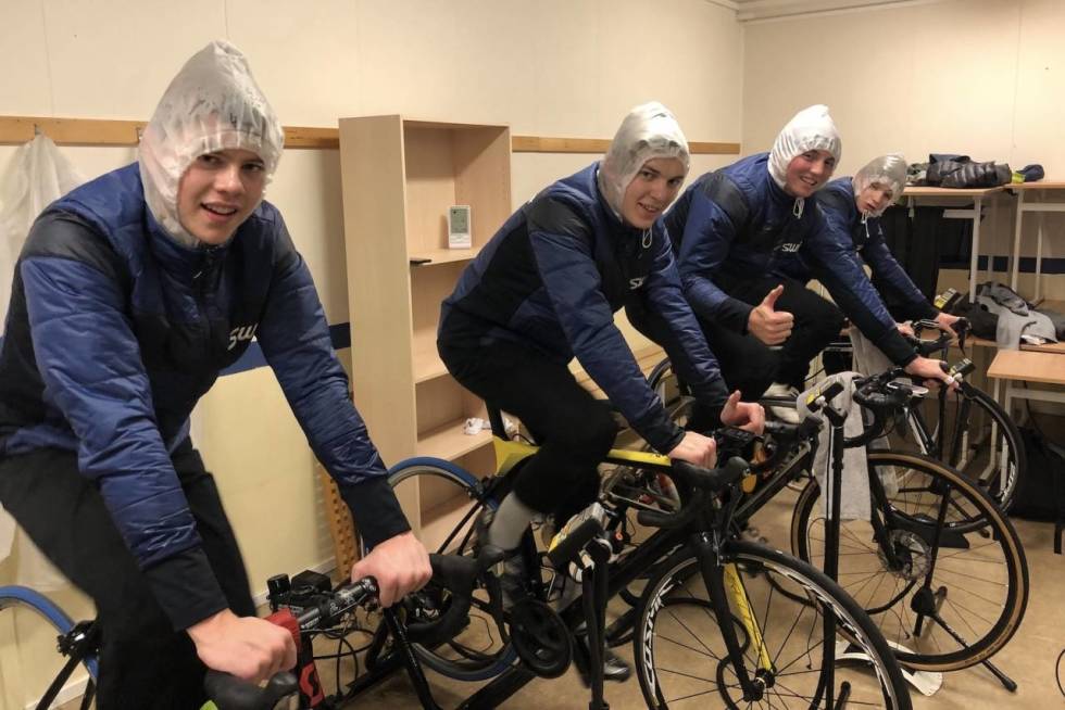 GLOHETT: Forskere tror trening i ekstrem varme kan gi økning i hemoglobinnivået. Foto: Bernt Rønnestad varmetrening sykkel