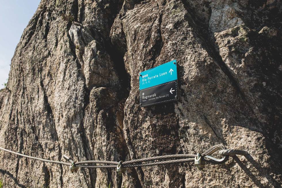 VALG: Foreløpig er Ragnarok-ruta, som ble etablert i fjor stengt. Foto: Line Hårklau via ferrata loen ragnarok