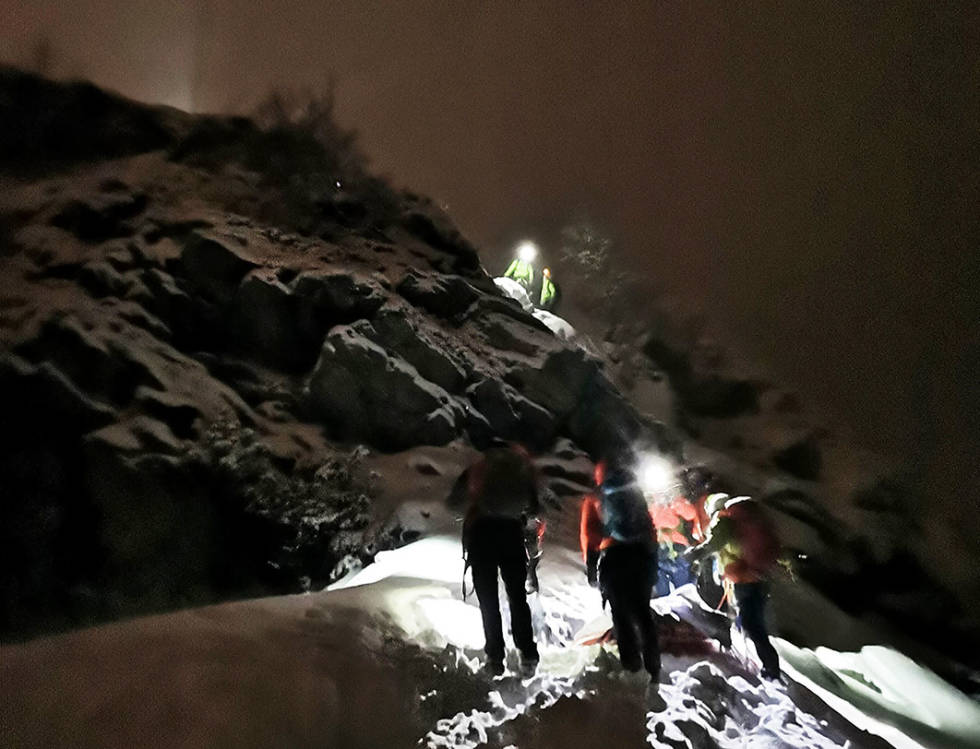 Ulukka skjedde ikke langt frå Gjølmunnebrua. Foto: Vegard Tonning via ferrata loen redningsaksjon
