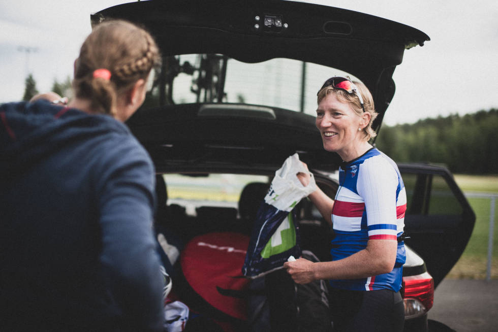 HJEM TIL TRONDHEIM: Vibeke Lystad fikk en lang biltur til Trondheim etter sølvet. Foto: Henrik Alpers. vibeke lystad