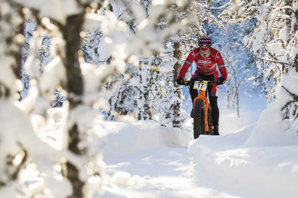 Vidar Mehl vant fatbike-NM på Lygna i 2018. Foto: Per-Eivind Syvertsen Vidar Mehl Lygna Fatbike 2018