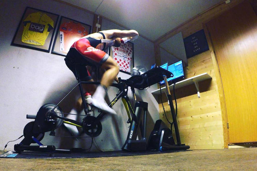 HJEMMEKJÆR: Vidar Mehl vant Zwift-NM 2019 på rulla hjemme hos seg selv. Zwift-NM 2020