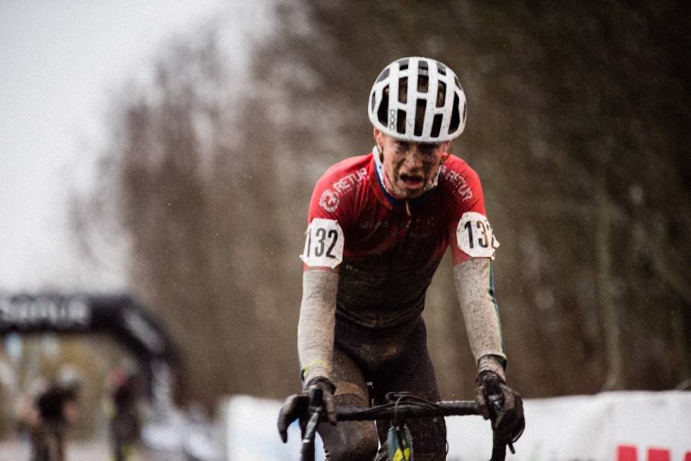 NEST BEST: William Handley tok nok en andreplass under cyclocorss-NM på Spikkestad. Foto: Henrik Alpers NM CX 2019 junior William Høines Larsen