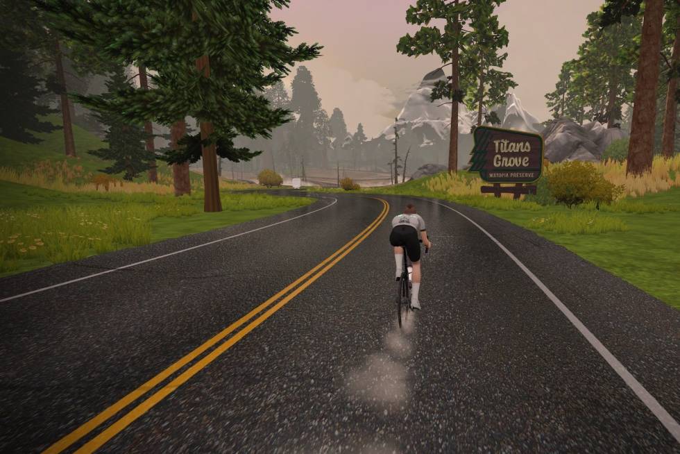 Stadig flere, også terrengsyklister, tar seg friste av sykkelmulighetene i digitale eventyrverdener. Skjermdump Zwift og innesykling